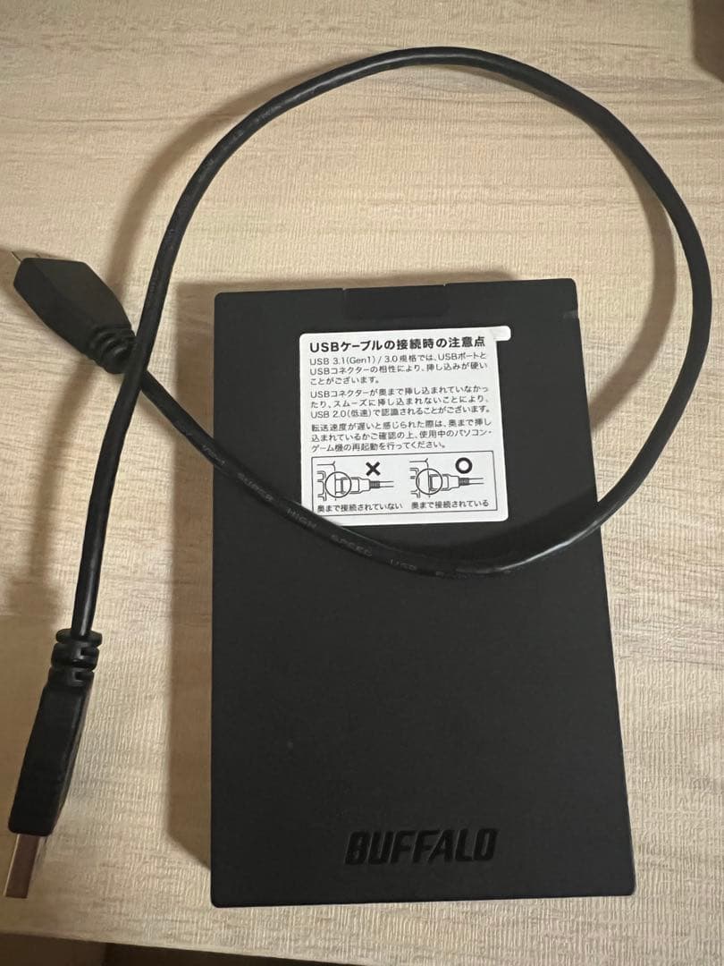 BUFFALO 外付けSSD SSO-PG1U03-BNL