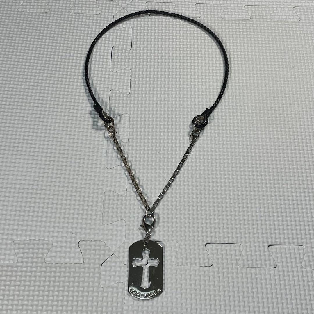 美品 ドルチェ&ガッバーナ クロス ドッグタグ ネックレス grunge 型抜き