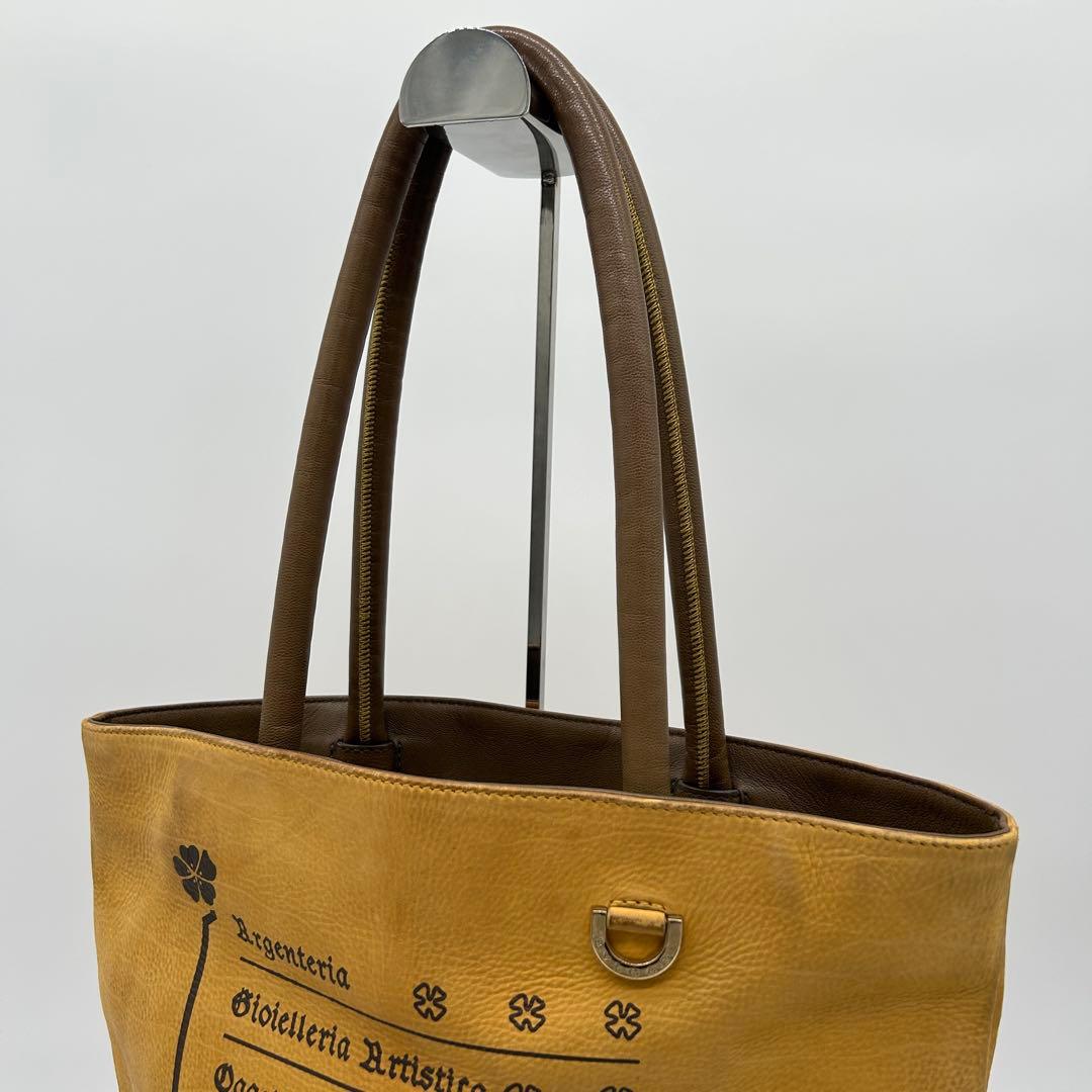 【美品 A4可】ブルガリ コレツィオーネ トートバッグ レザー ベージュ 大容量