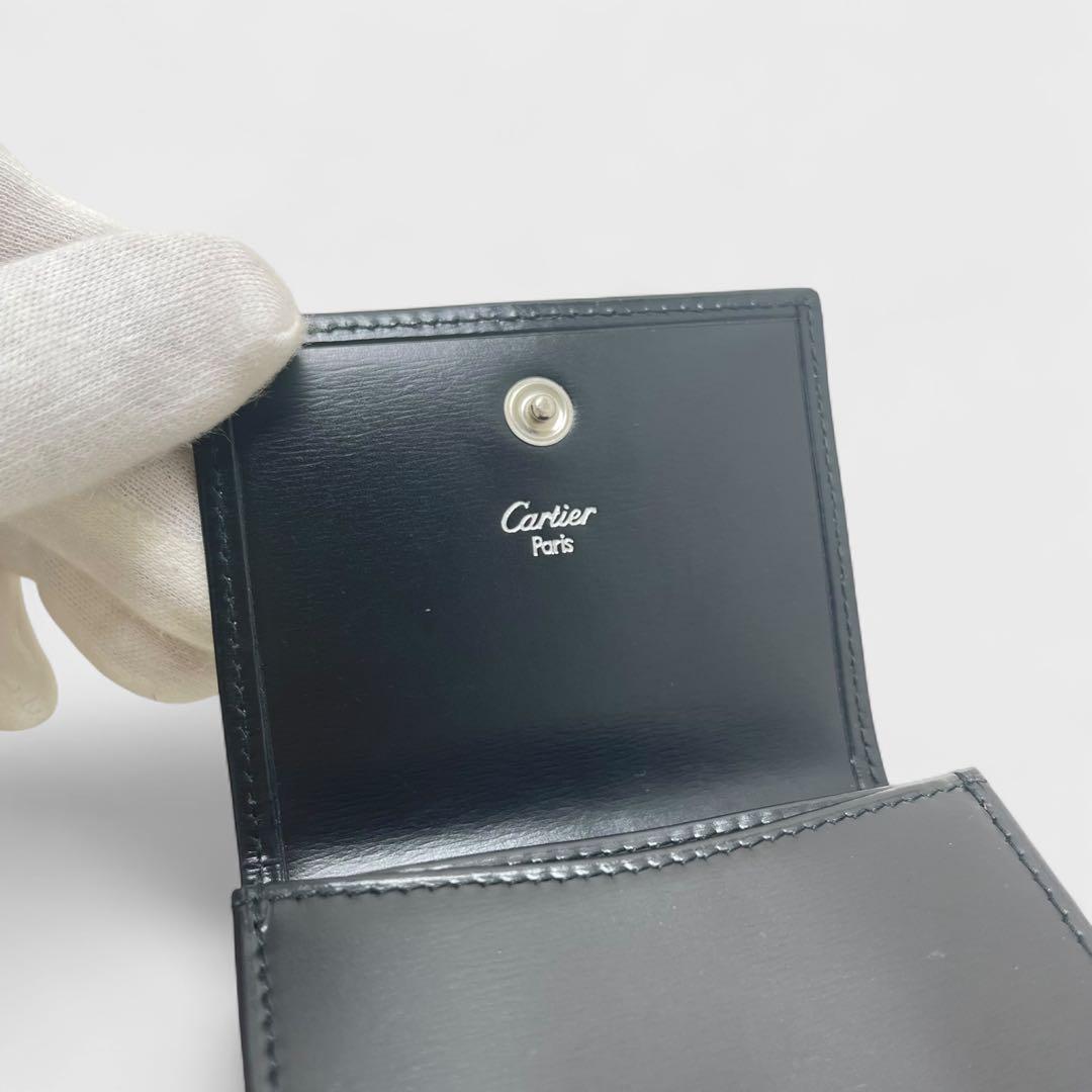 極美品✨Cartier カルティエ パンテール 小銭入れ 黒 本革 メンズ 財布