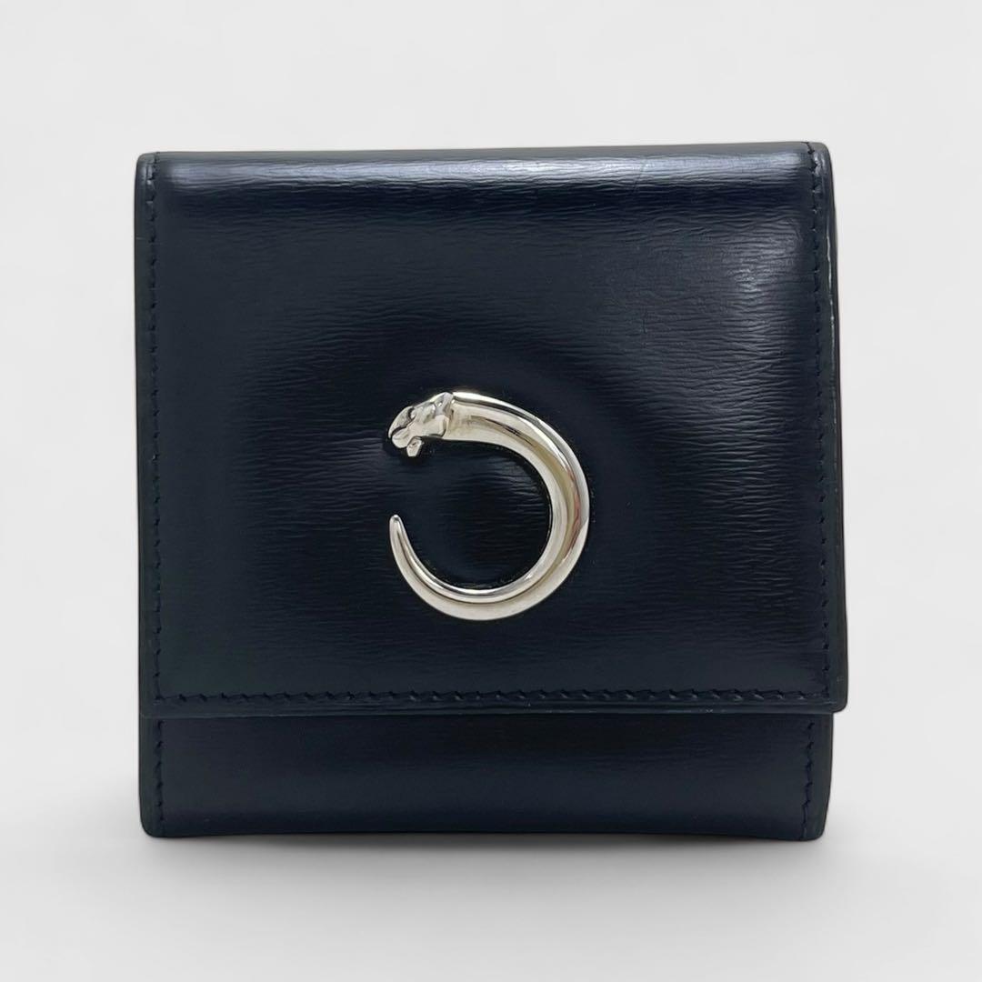 極美品✨Cartier カルティエ パンテール 小銭入れ 黒 本革 メンズ 財布