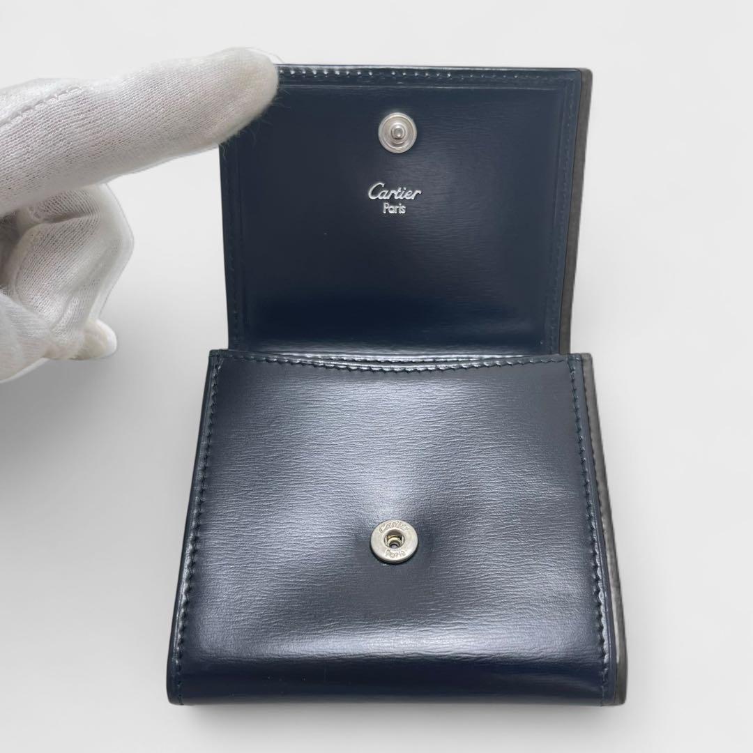 極美品✨Cartier カルティエ パンテール 小銭入れ 黒 本革 メンズ 財布