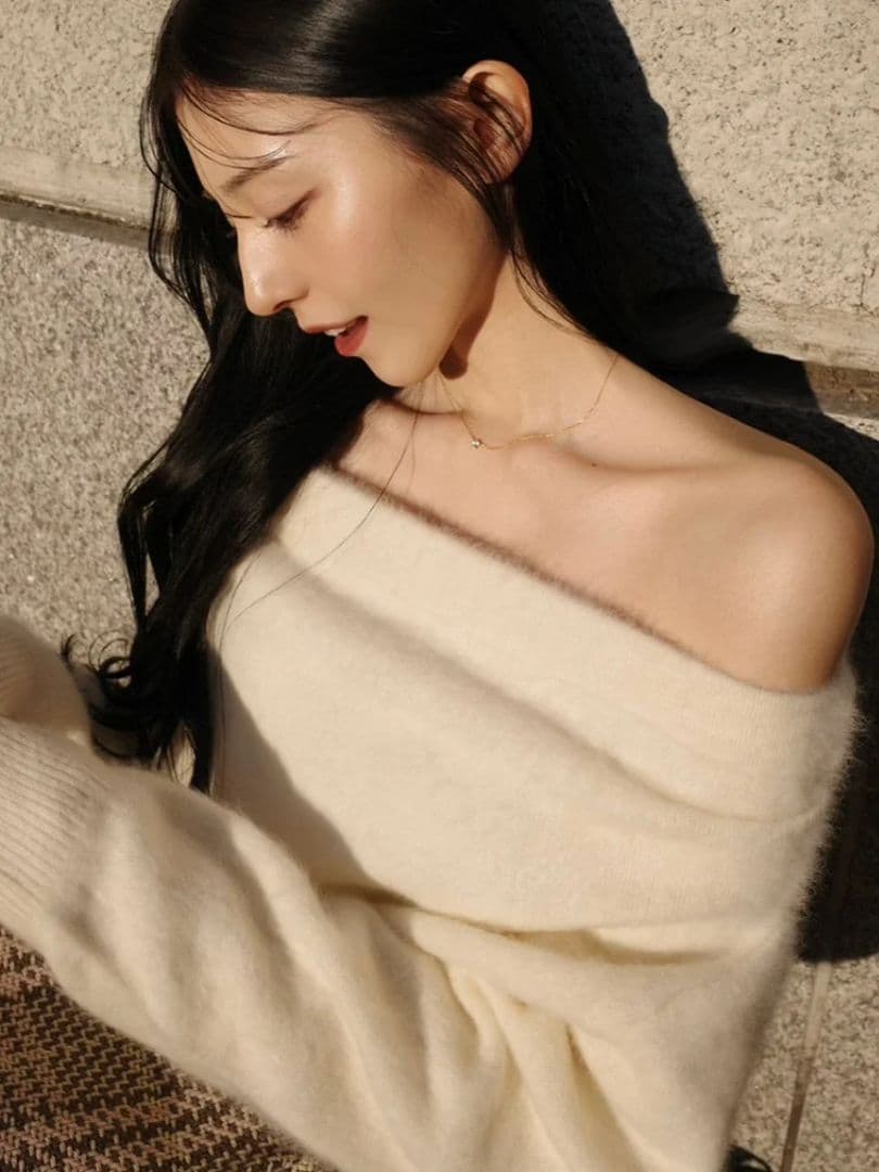 【新品未使用タグ付】フォックスカシミヤオフショルプルオーバー SNIDEL