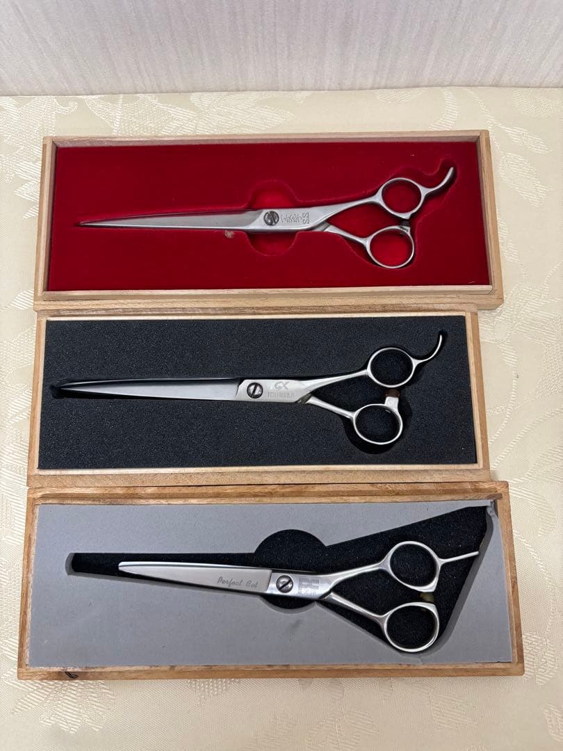 天洋　tenyo シザー　理容美容　一文字　ハサミ　セット
