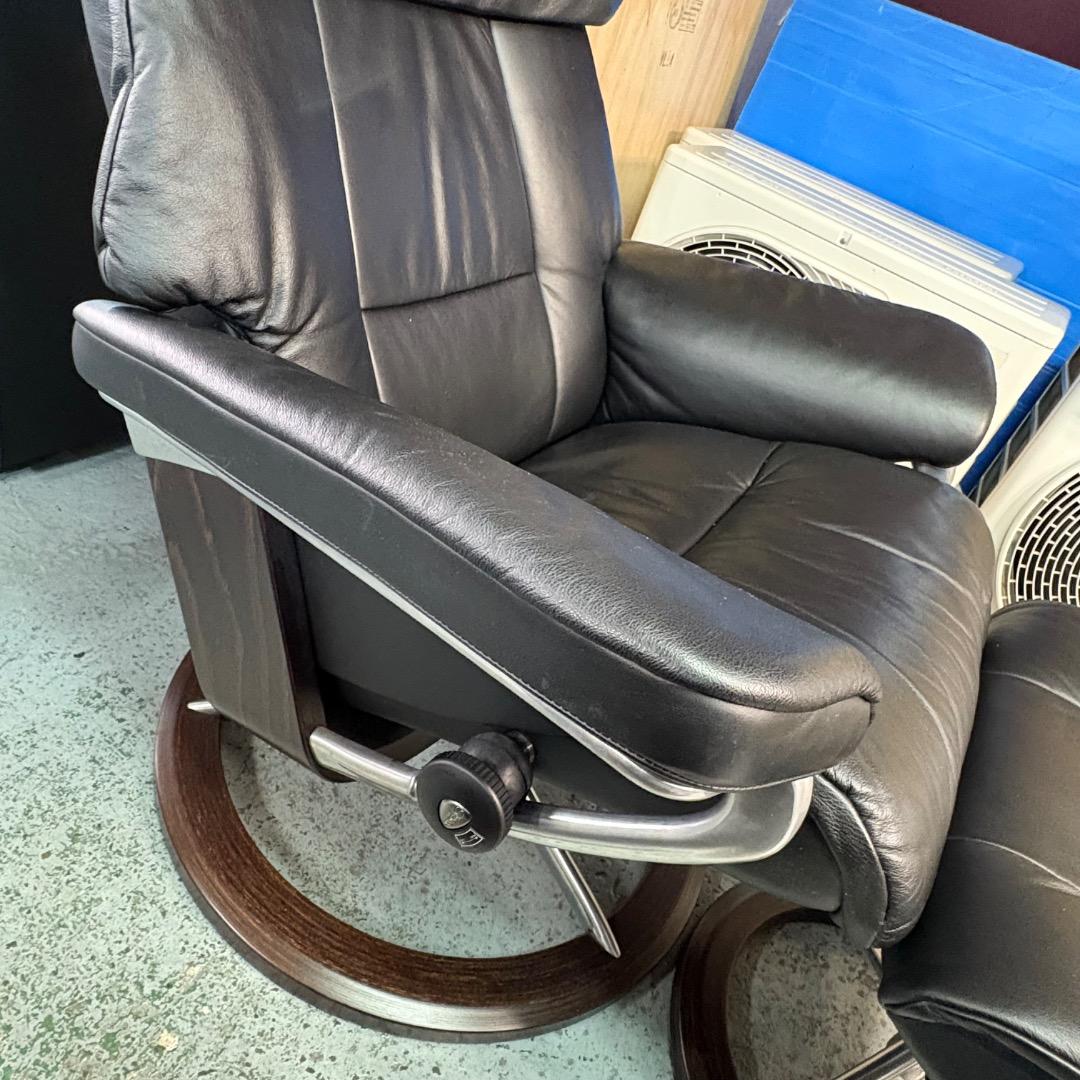 EKORNES エコーネス ストレスレスチェア & オットマンセット 本革