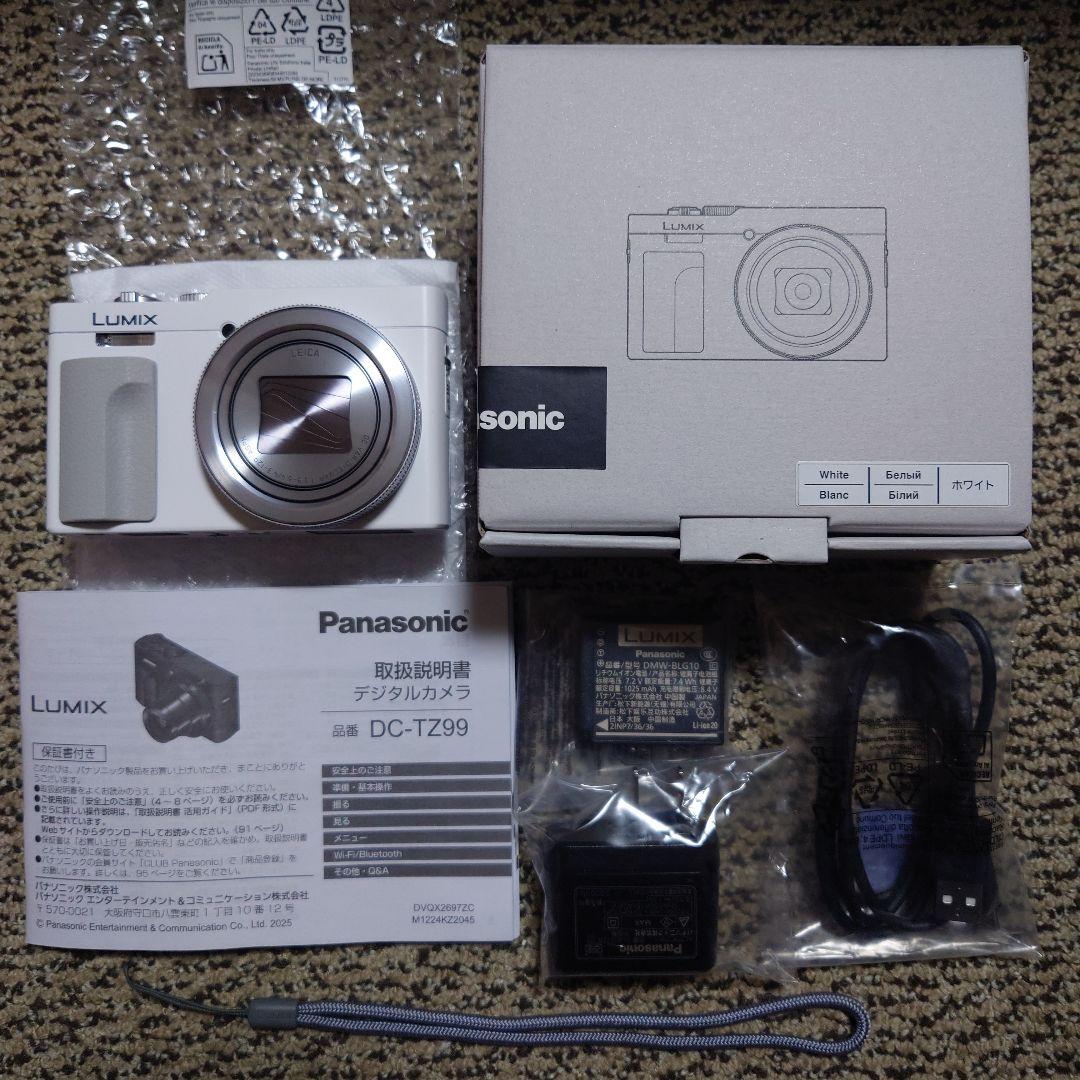 Panasonic LUMIX ホワイト コンパクトデジタルカメラ　TZ99