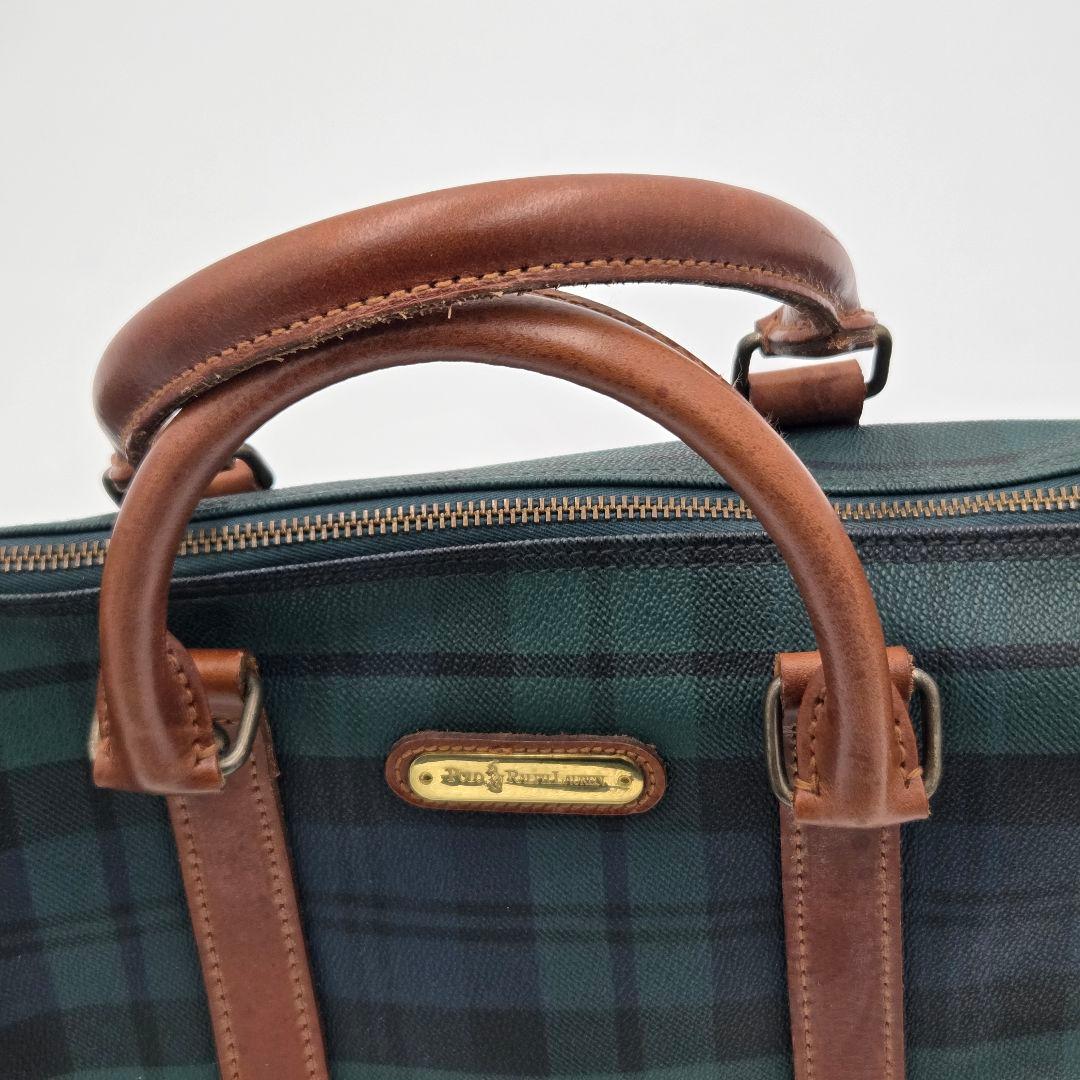 【極美品】ポロラルフローレン チェック ボストンバッグ 旅行 ビンテージ ラスト