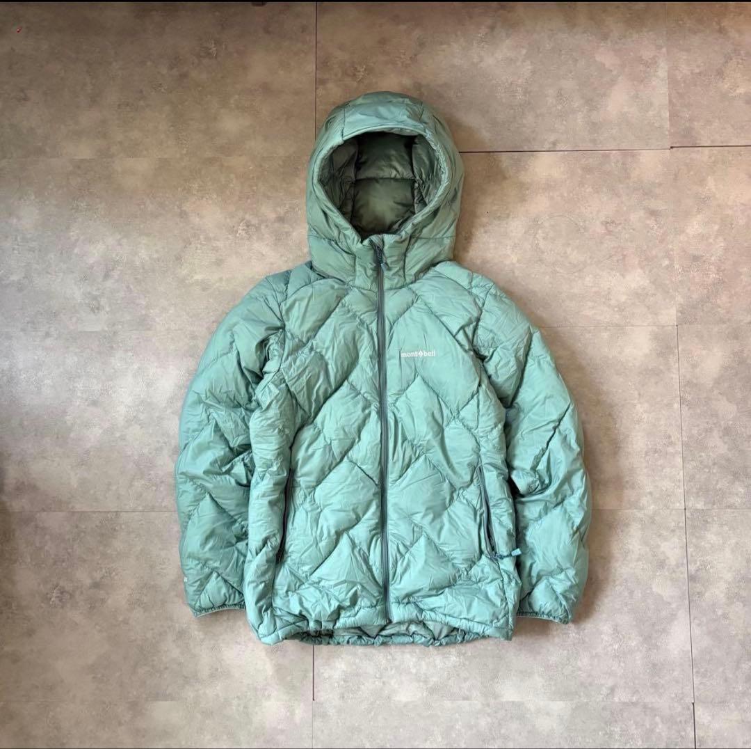 【入手困難❗️】水色mont-bell ネージュダウンパーカ　ドローコード付き！M