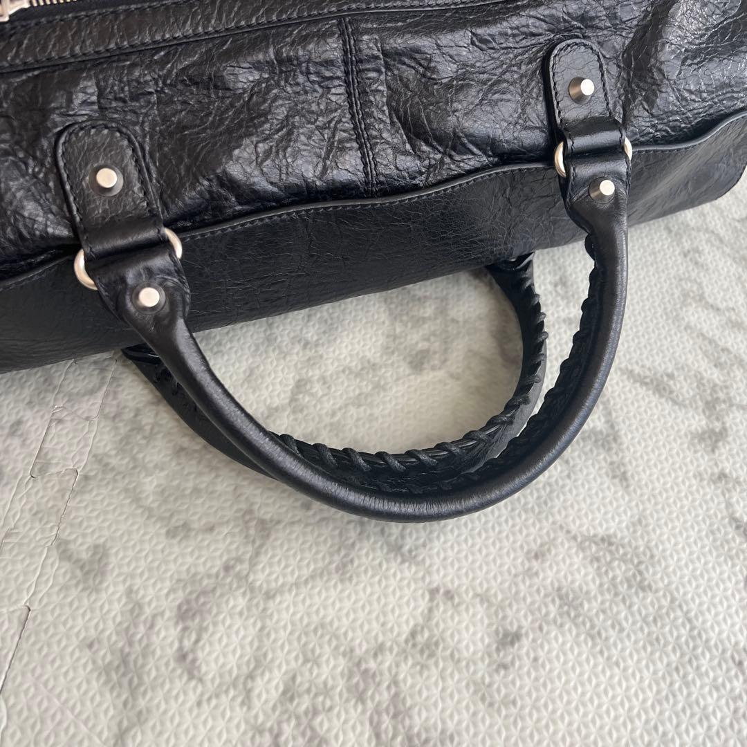 未使用級✨バレンシアガ SQUASH ボストンバッグ 2way レザー ブラック