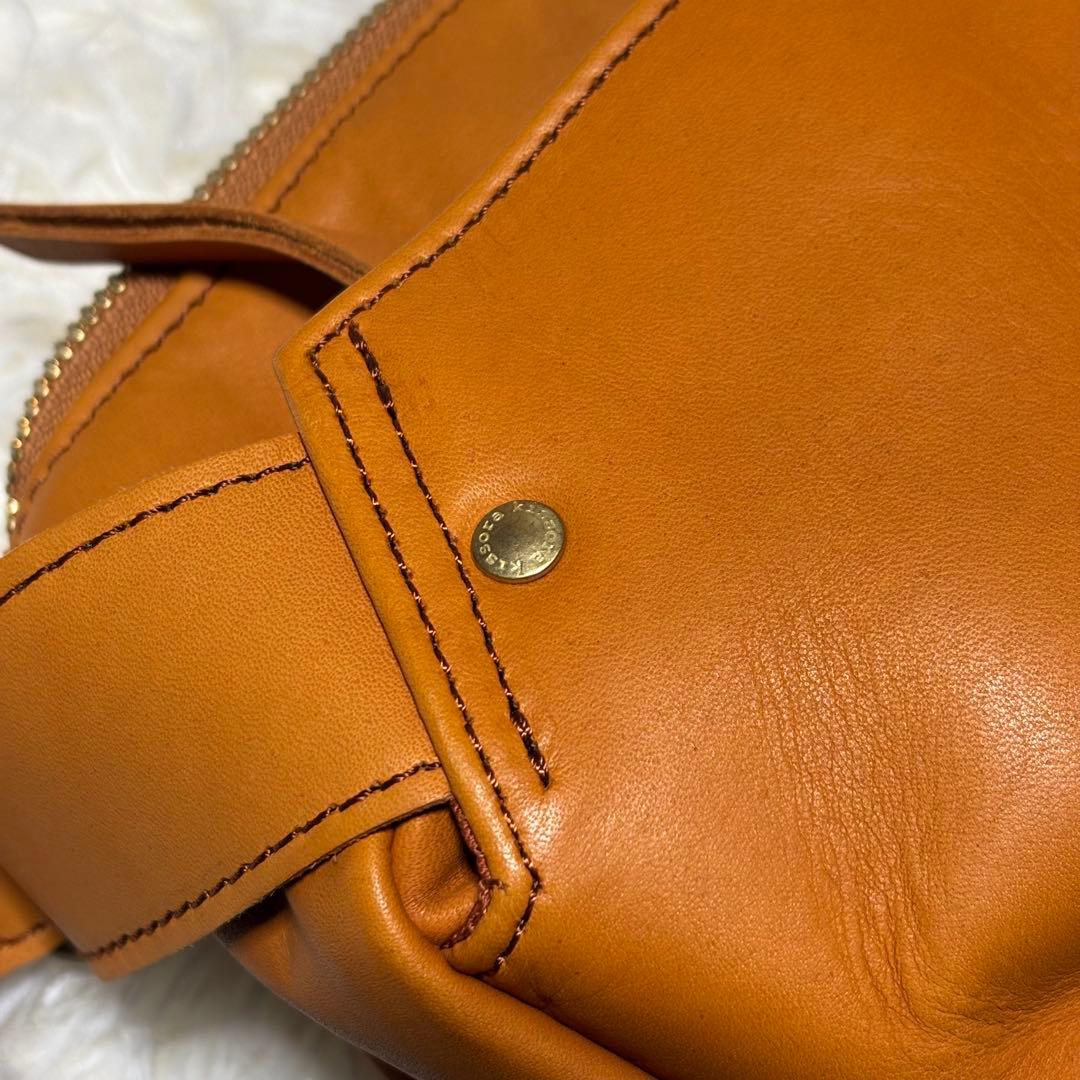 美品✨kissora キソラボディバッグ ウエストポーチ キャメル　牛革