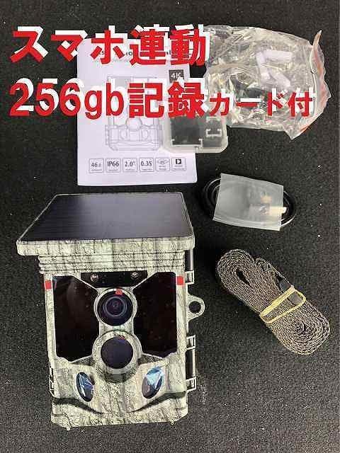 スマホ連動 ソーラー トレイルカメラ 256gbMicroSdサービス！