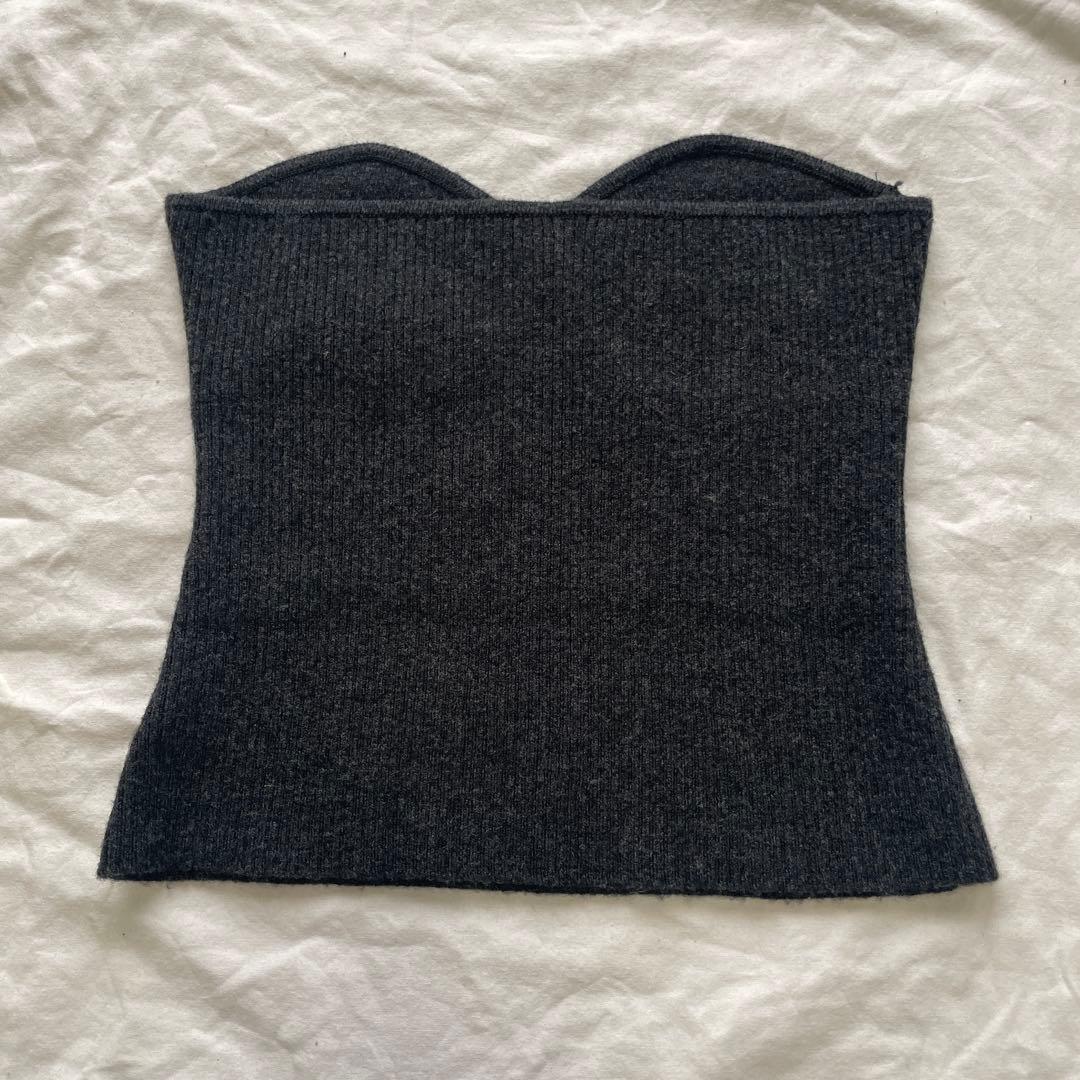 6 rokuダークグレー ベアトップ　完売品