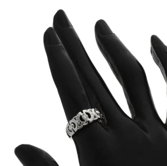 セリーヌ ロゴ ダイヤモンド リング　ヴィンテージ　プラチナ　PT900　11号