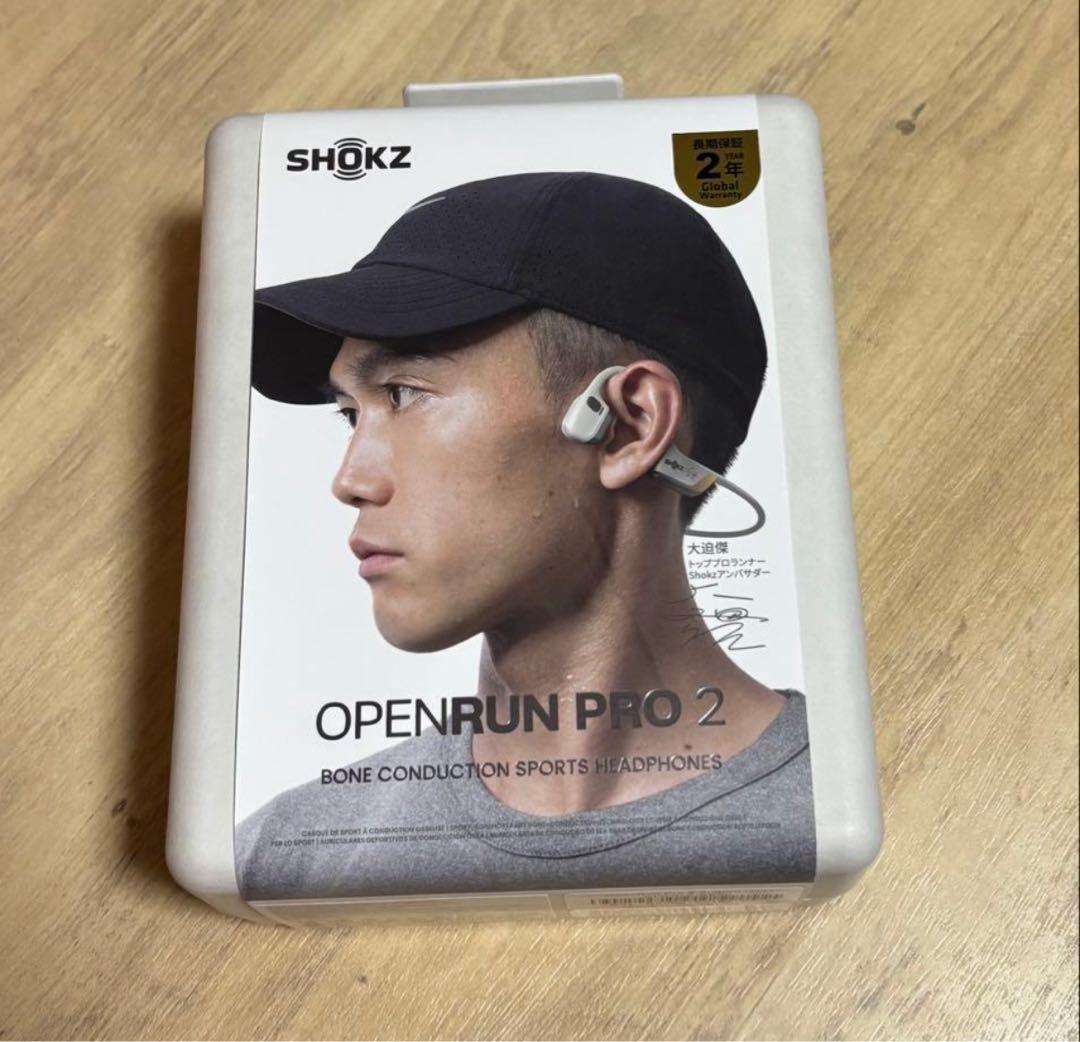 新品 SHOKZ OPENRUN PRO2 骨伝導イヤホン 大迫傑モデル グレイ