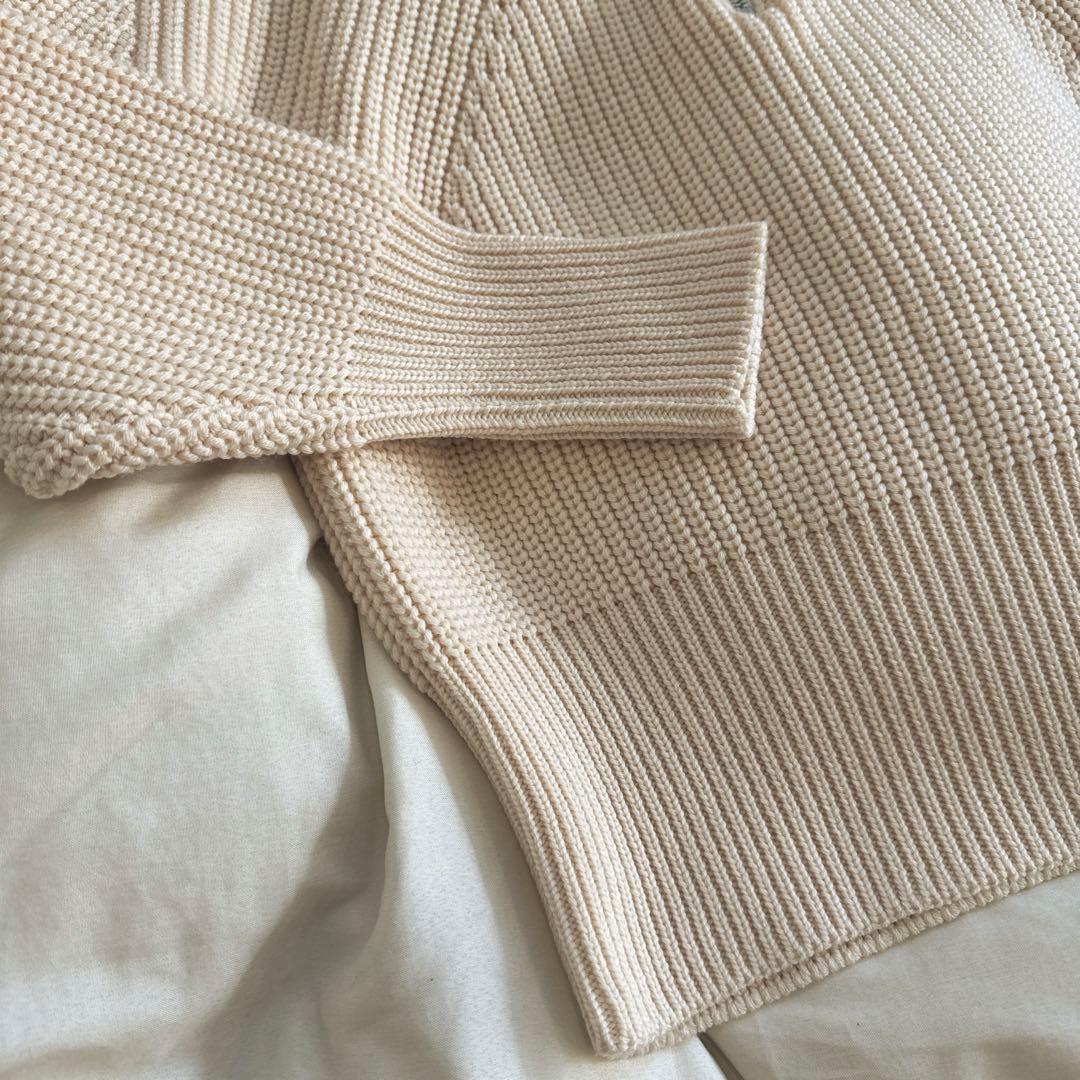 SHIPS別注 BATONER ハーフジップニット