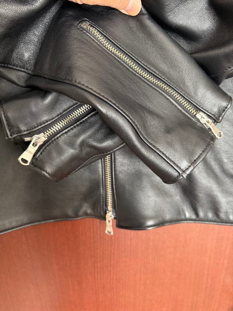 グリーンレーベル　シングルライダースジャケット ブラックL アローズ