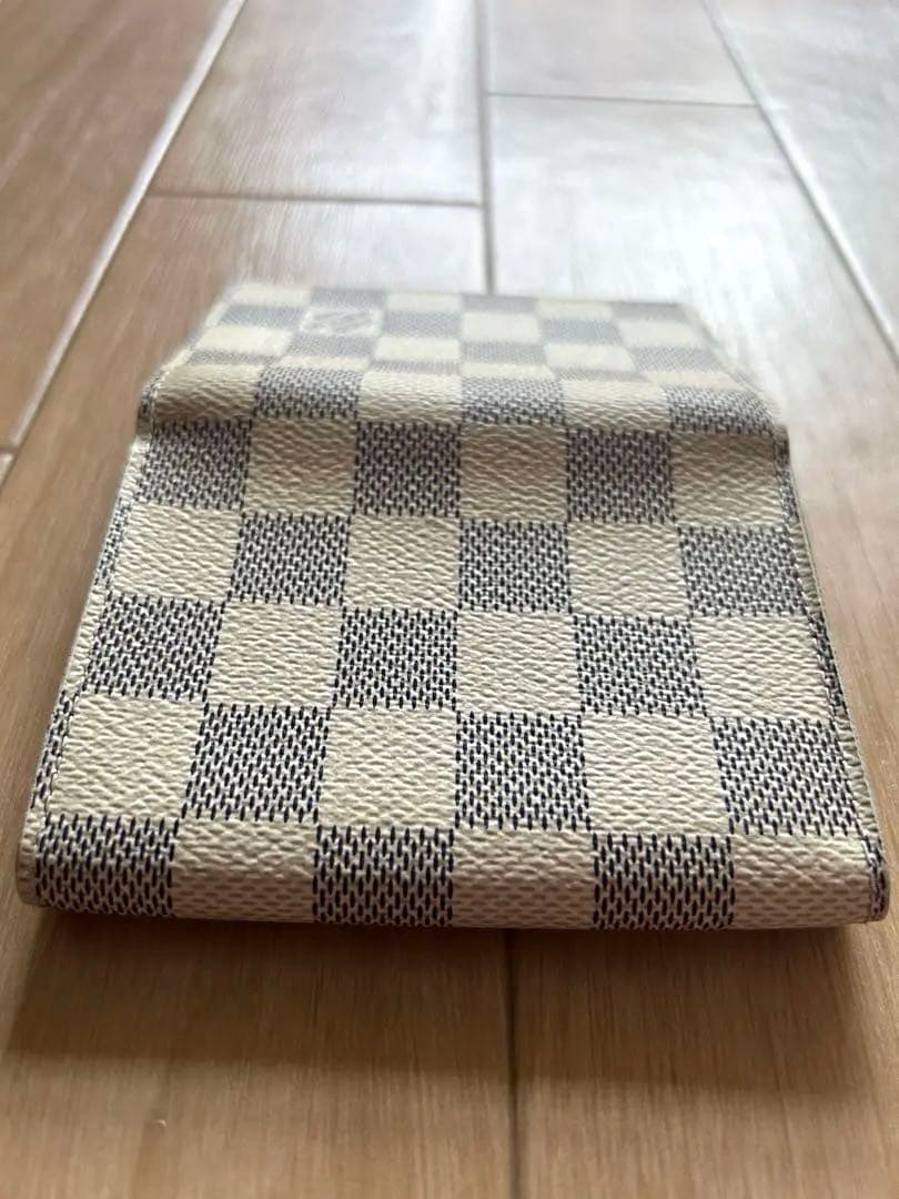 【美品】ルイヴィトン ダミエ・アズール　カードケース 名刺入れ イニシャル入り