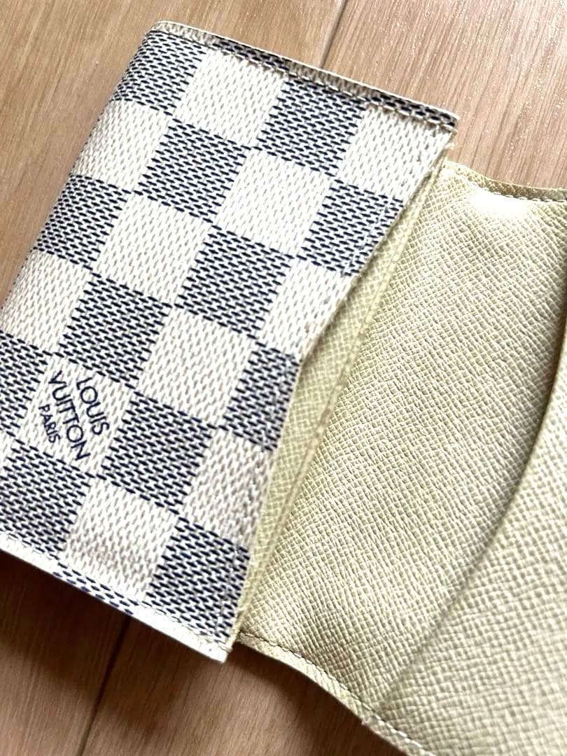 【美品】ルイヴィトン ダミエ・アズール　カードケース 名刺入れ イニシャル入り