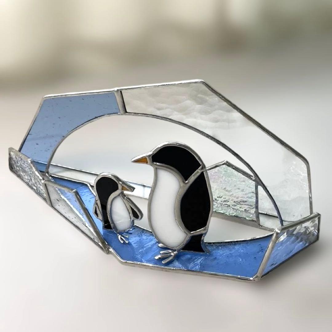 dekocyann 様　ご確認用　ペンギン親子と氷の舞台　泳ぐペンギン