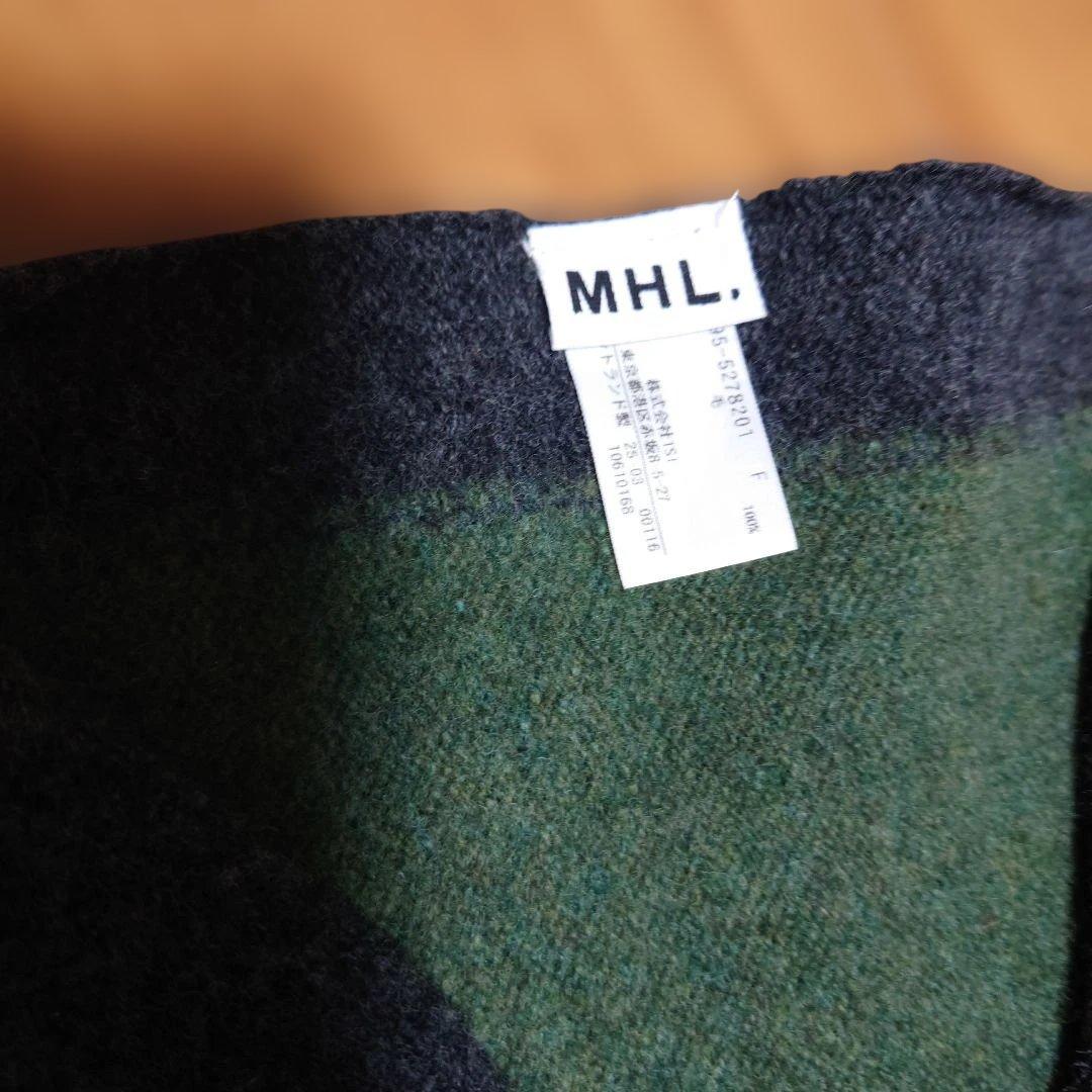 MHL. グリーン・ダークグレー 　ソフィースカーフ