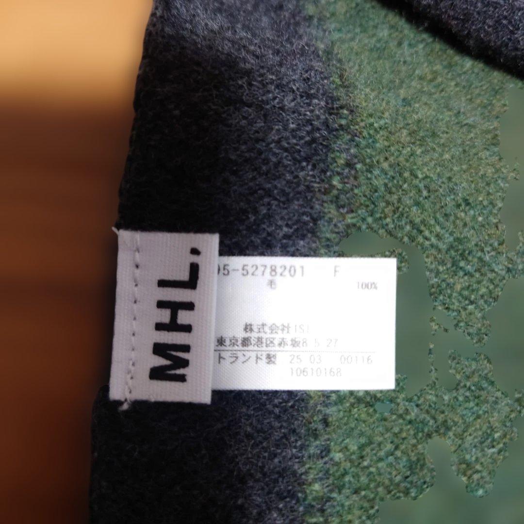 MHL. グリーン・ダークグレー 　ソフィースカーフ