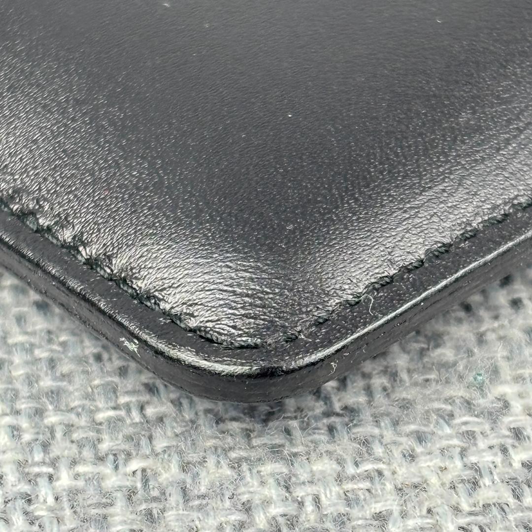 未使用ダンヒル★チェーン付き小銭入れ カーフレザー 本革 黒 箱＆袋 イタリア製