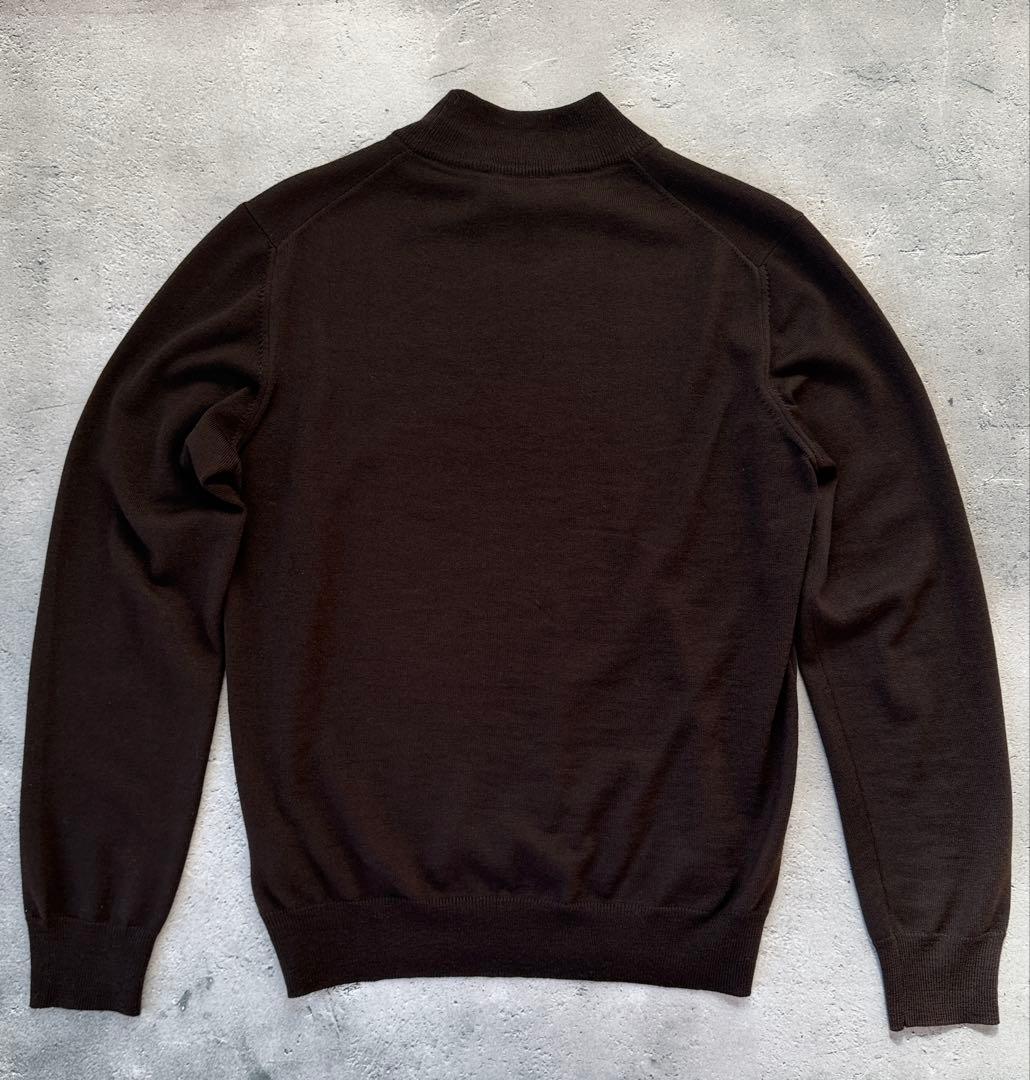 麦*様 グランサッソ　モックネックニット12Gダークブラウン48