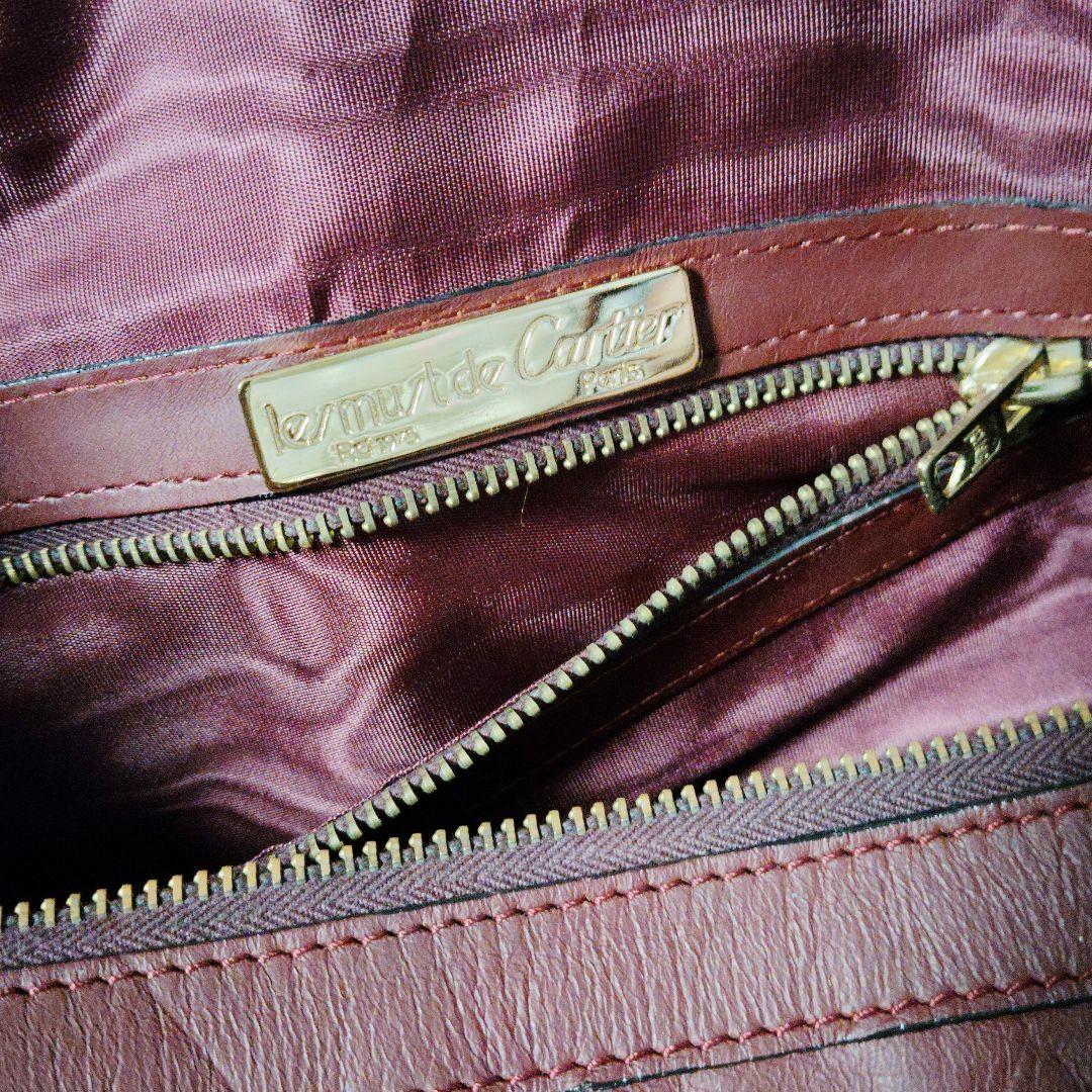 Cartier カルティエ ボストンバッグ ボルドー