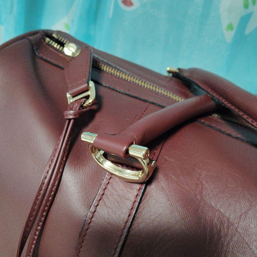Cartier カルティエ ボストンバッグ ボルドー