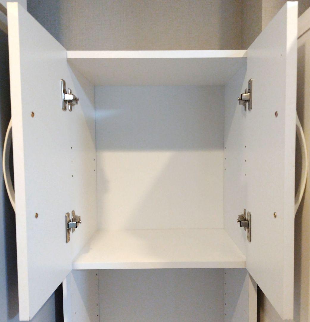 スリム☆ランドリー収納　ランドリーチェスト　脱衣場　洗面所収納　上下セット