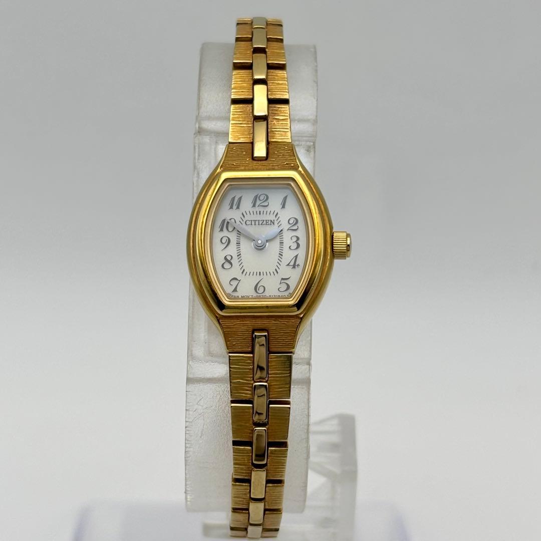 美品✨シチズン kii キー スクエア ゴールド エコドライブ 腕時計 ブレス