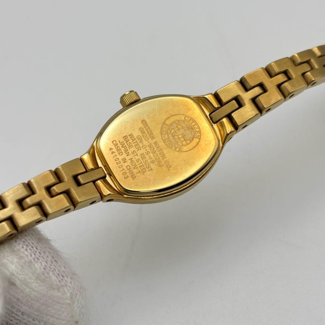 美品✨シチズン kii キー スクエア ゴールド エコドライブ 腕時計 ブレス