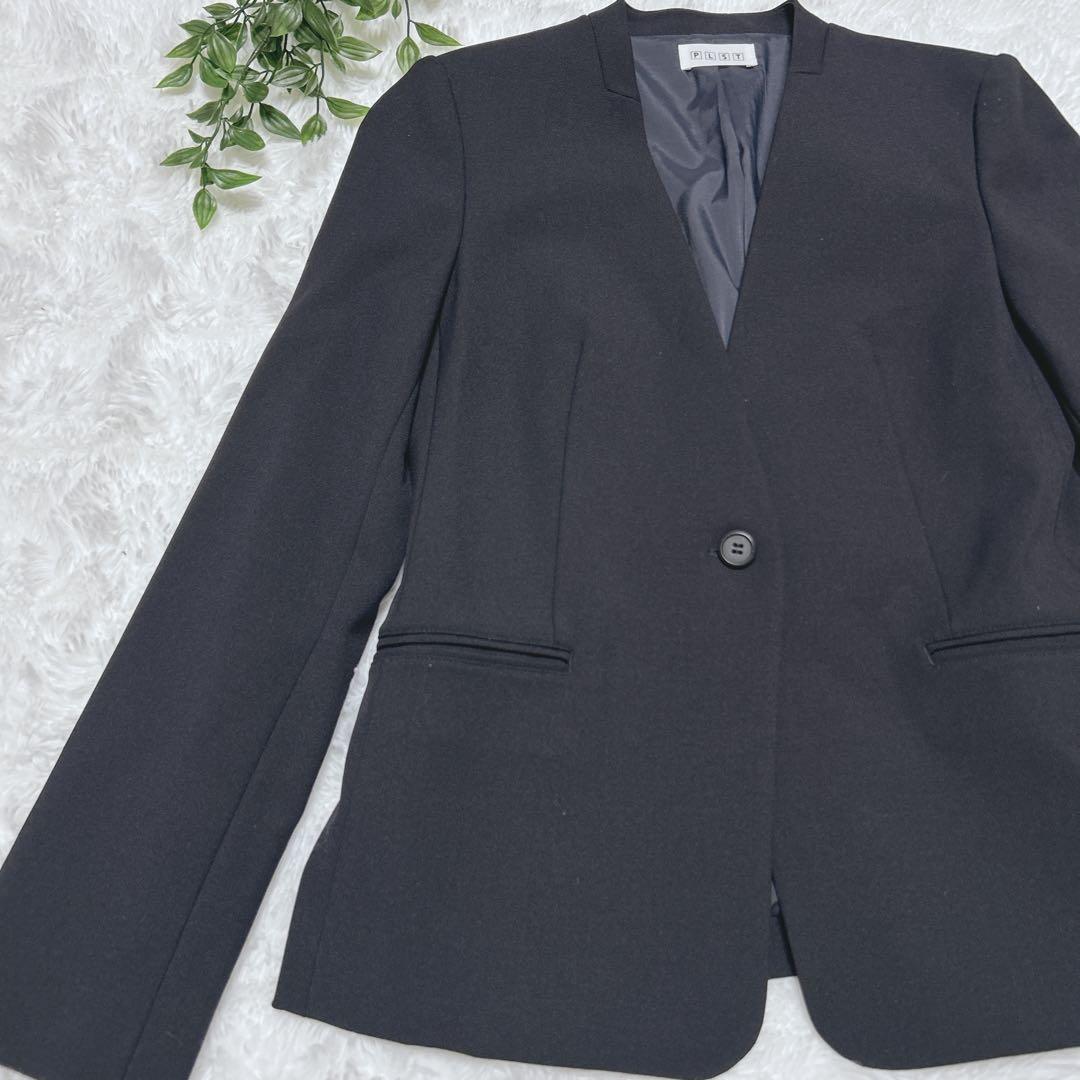 【極美品】PLST セット　ウォームリザーブ ノーカラージャケット ワイドパンツ