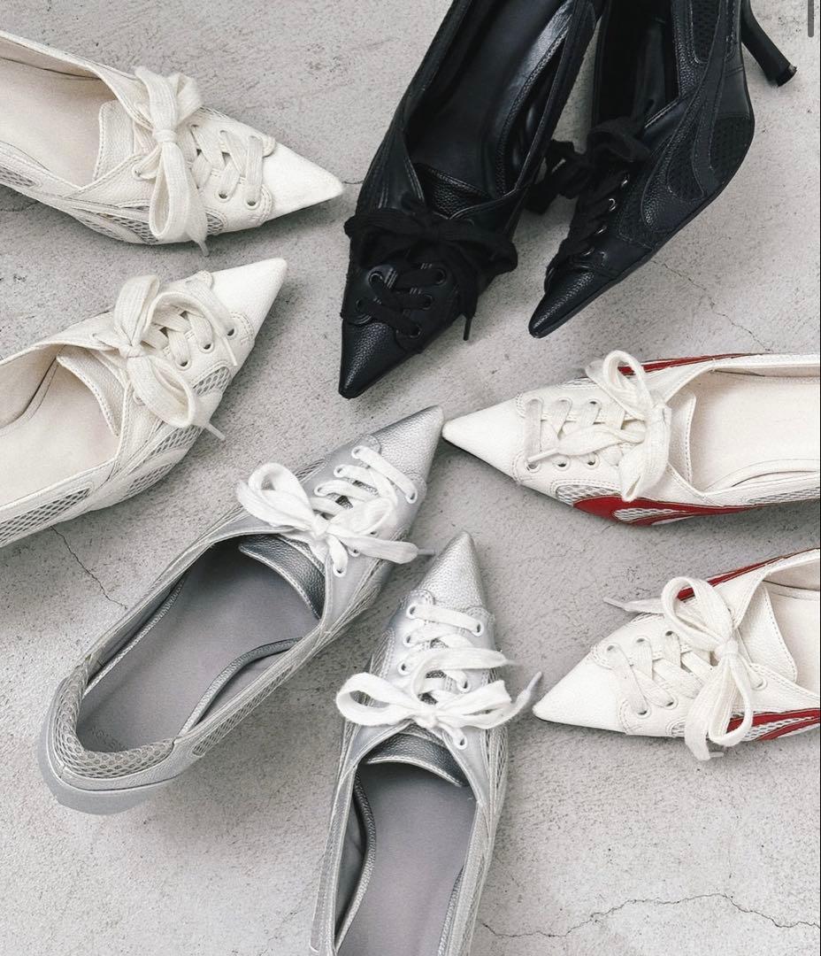 Hybrid sneaker pumps アクレント