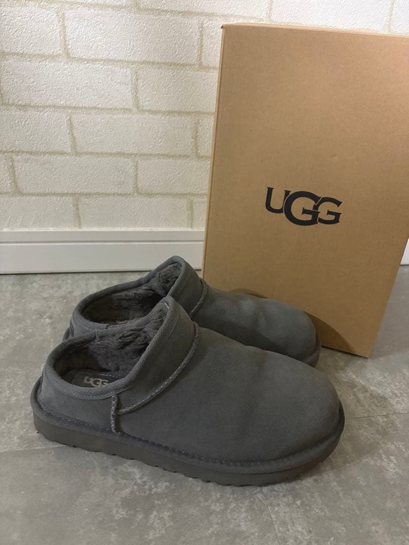 美品レアUGG フレームワーク CLASSIC SLIPPER グレー24cm