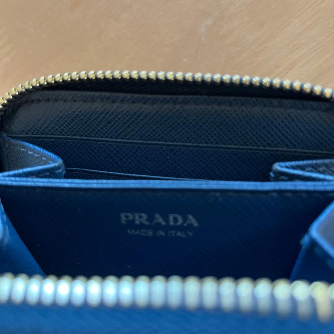 最終値下げ プラダ PRADA  サフィアーノ トライアングル ブルー
