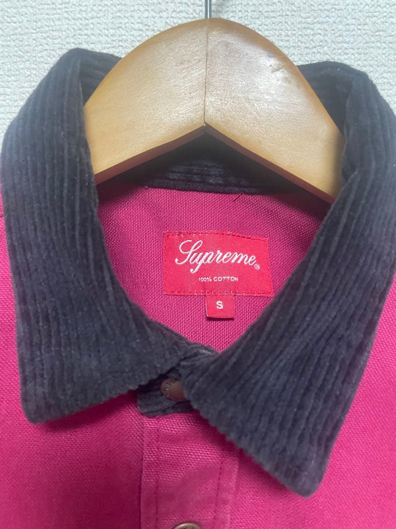 トップス Supreme Script Canvas Snap Shirt S