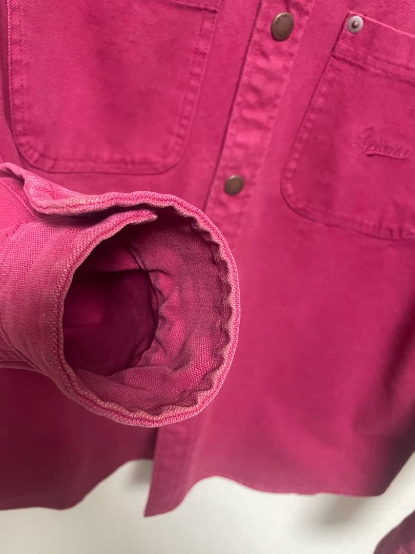 トップス Supreme Script Canvas Snap Shirt S