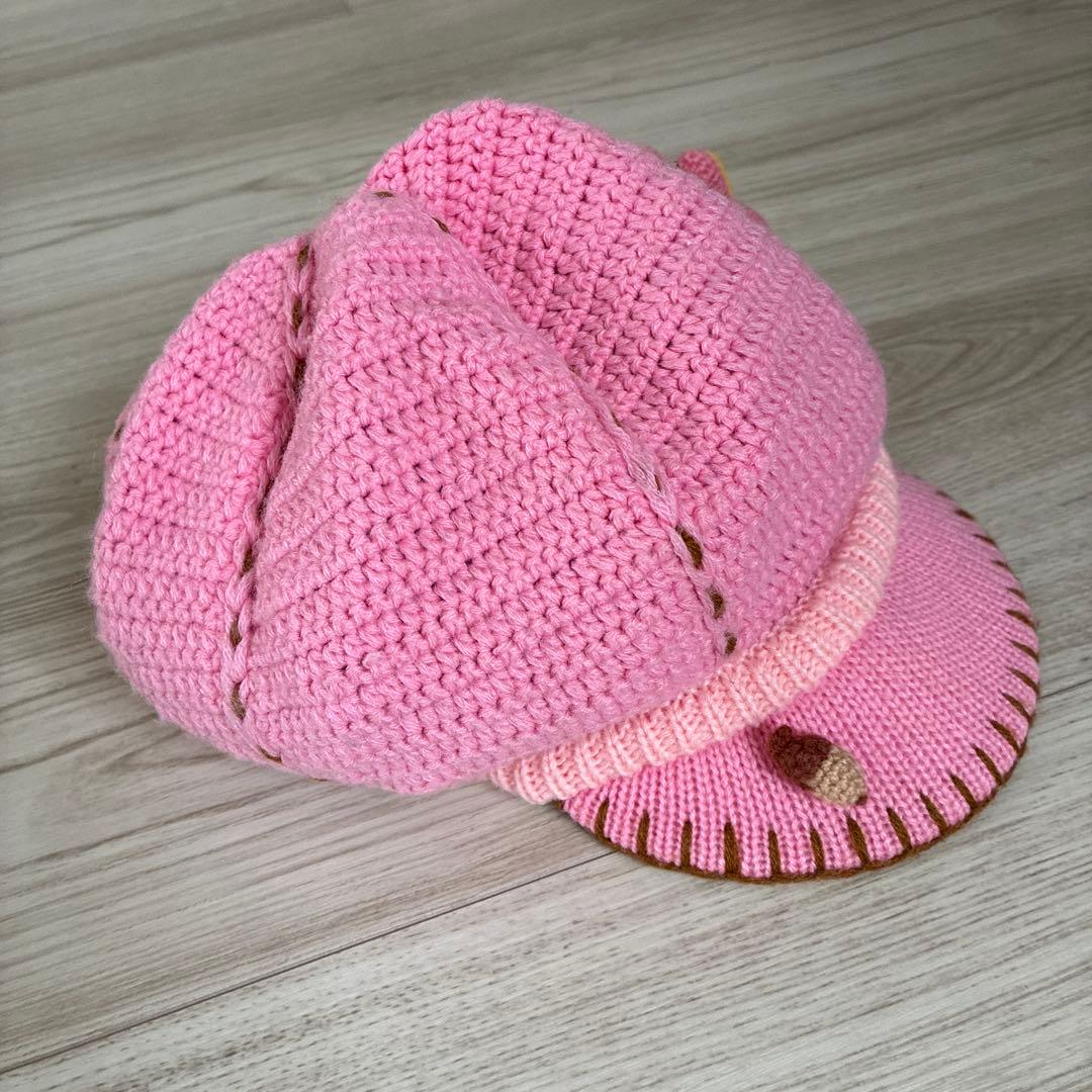 【希少】メゾピアノ　ニット　キャスケット帽子　どんぐり　みみぽぽちゃん