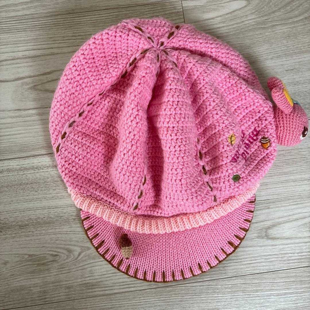 【希少】メゾピアノ　ニット　キャスケット帽子　どんぐり　みみぽぽちゃん