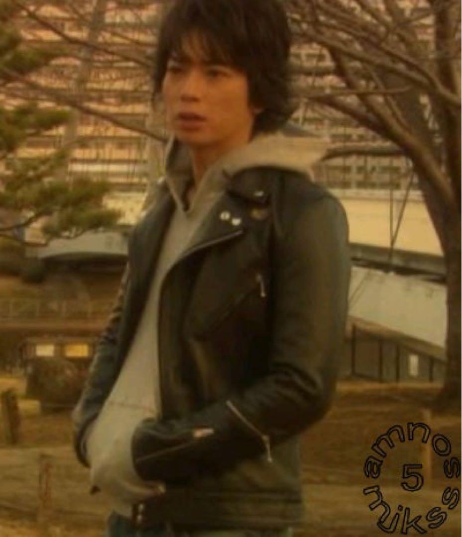 【松本潤着用】ルイスレザー　サイクロン441　タイトフィット　サイズ＝32 牛革