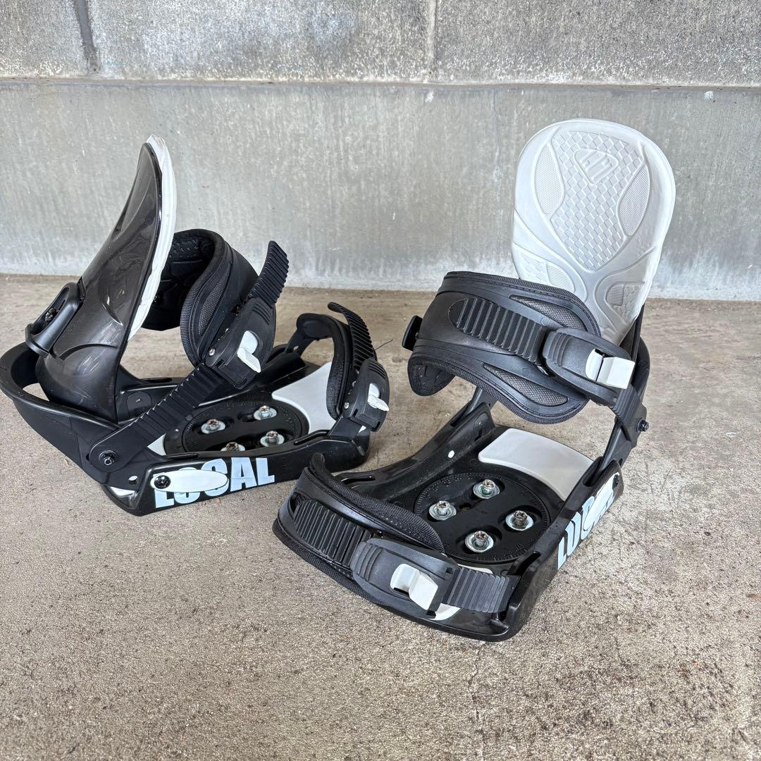 LOCAL ローカル スノーボード ビンディング L/M ブラック×ホワイト黒白