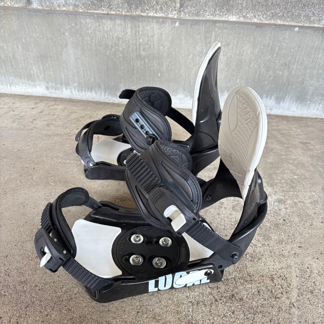 LOCAL ローカル スノーボード ビンディング L/M ブラック×ホワイト黒白