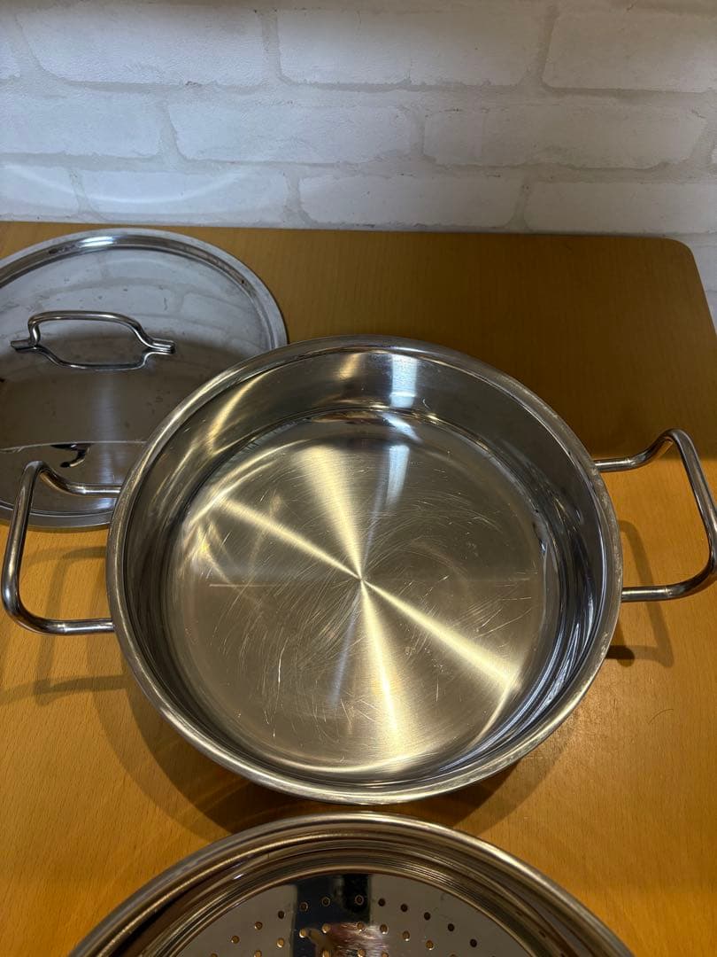 ジオプロダクトステンレス製2段蒸し器セット GEO-25M