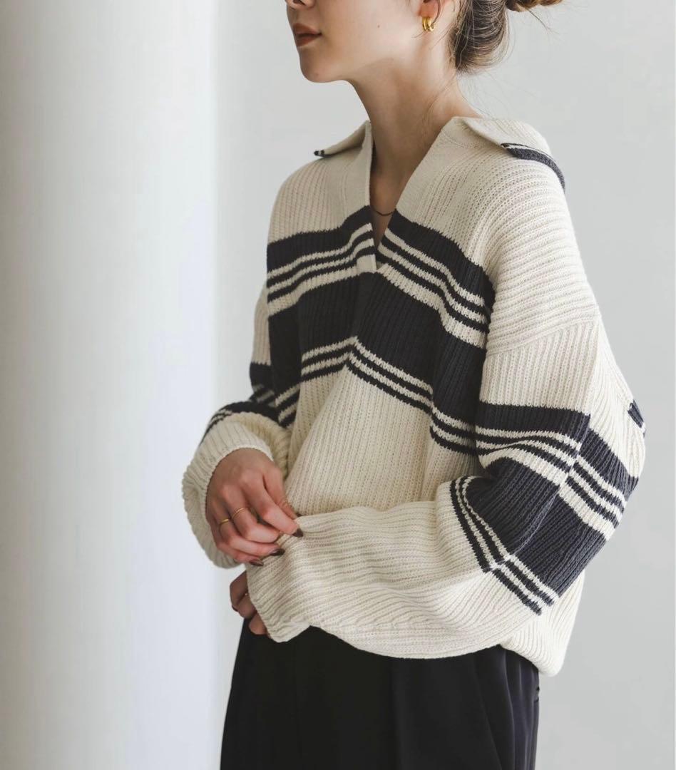 noble別注　venitヴェニット　ランダムボーダーニット