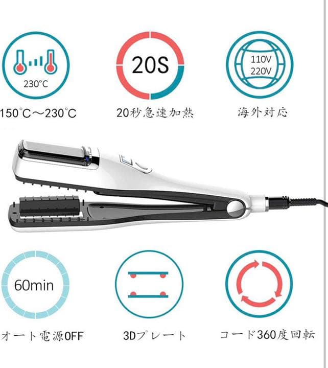 目玉商品 Amazon価格12999円 ストレートアイロン 枝毛切り