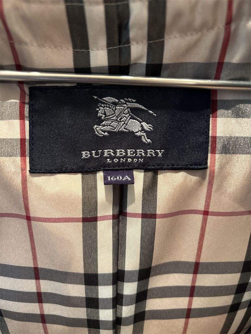 BURBERRY ダウンコート 160A 取り外しフード付き