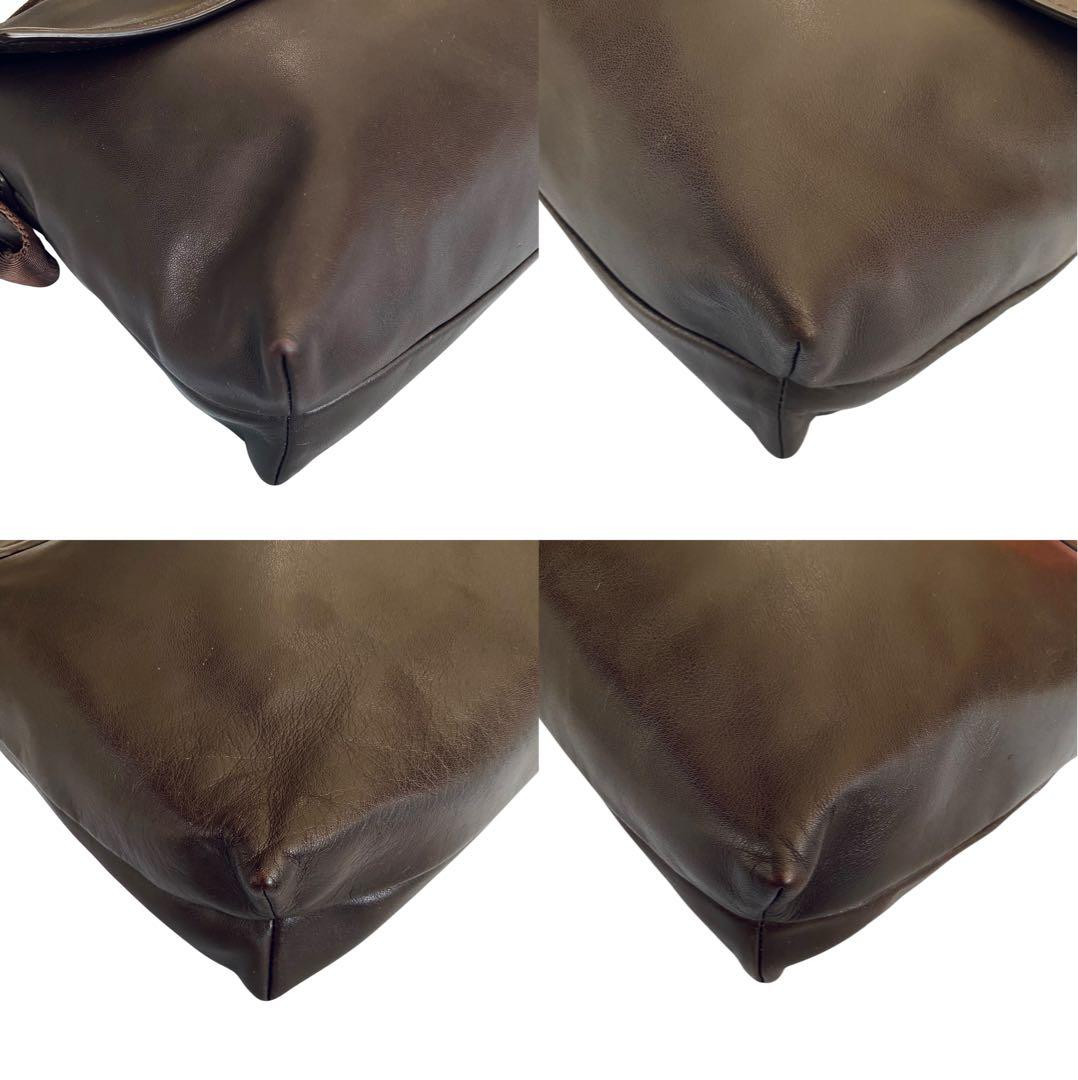 HUGO BOSS ヒューゴボス 美品 レザー メッセンジャーバッグ A4収納