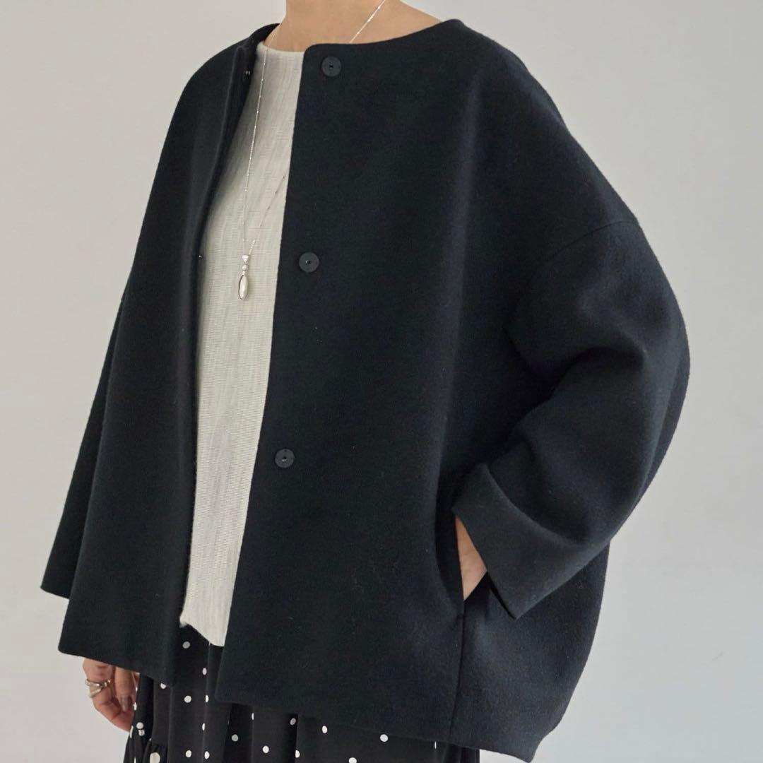 【BEARDSLEY】 後ろぷっくりウールショートコート