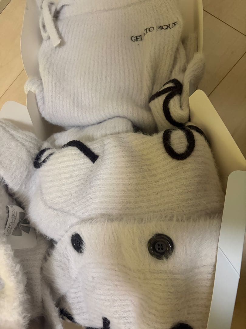 ジェラピケ リボンフェザーセットアップ